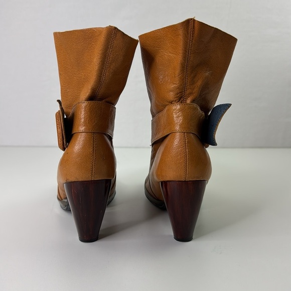 farylrobin Free People Tan Leather Ankle Boots size 9 - Picture 7 of 15